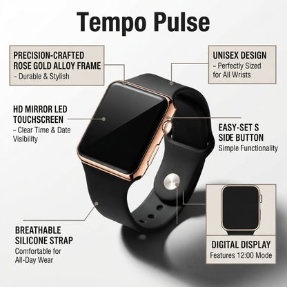 Unisex Square Digital Sports Watch