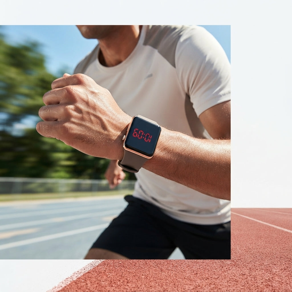 Unisex Square Digital Sports Watch